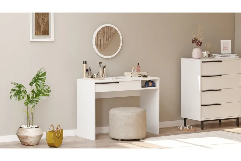 Naho Sminkebord 100 cm, Hvit
