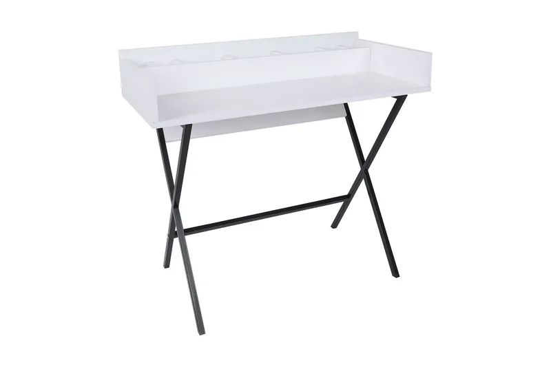 Pyke Sminkbord 100 cm, Hvit/Svart