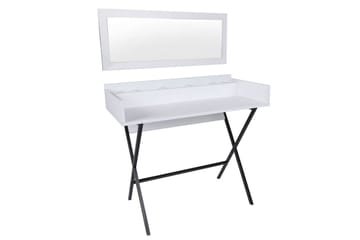 Pyke Sminkbord 100 cm - Hvit/Svart - Møbler - Bord - Sminkebord & toalettbord