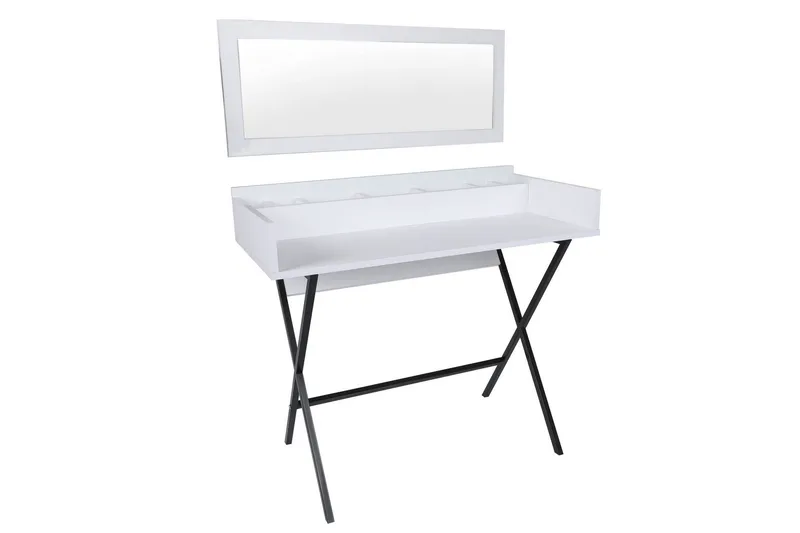 Pyke Sminkbord 100 cm - Hvit/Svart - Møbler - Bord - Sminkebord & toalettbord