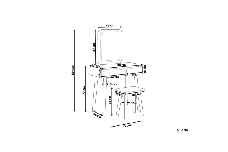 Sminkbord Dieppe - Møbler - Bord - Sminkebord & toalettbord