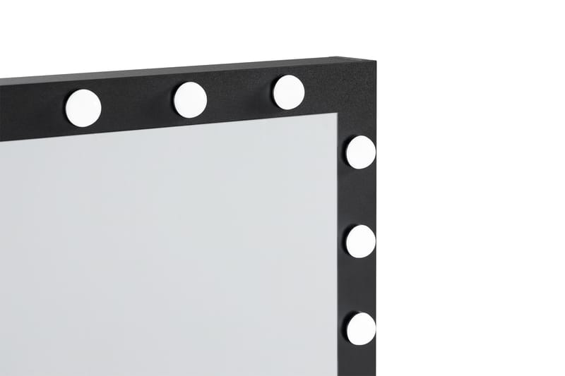 Sminkbord Lycke 140 cm med LED Belysning - Svart - Sminkebord & toalettbord - Sminkebord med speil - Sminkebord med lamper