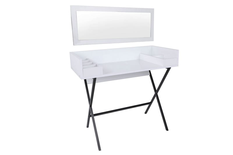 Sminkbord Tibani 100 cm - Hvit/Svart - Sminkebord & toalettbord