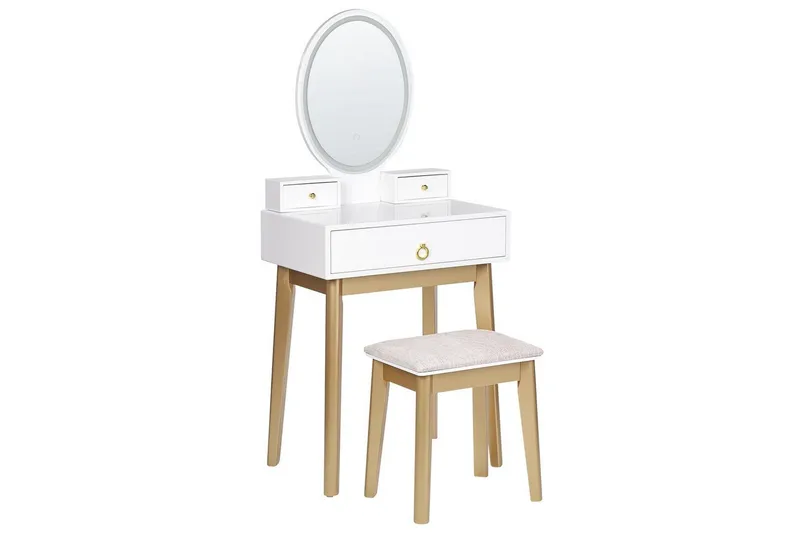 Sminkbord Vit, Guld, Beige