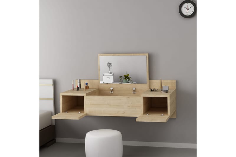 Sminkbord Zakkum 100 cm - Blå/Natur - Sminkebord & toalettbord