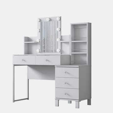 Sminkebord Wallxpert Hyla BJ153 (120 x 136,8 x 40 cm) Hvit - Hvit - Møbler - Bord - Sminkebord & toalettbord