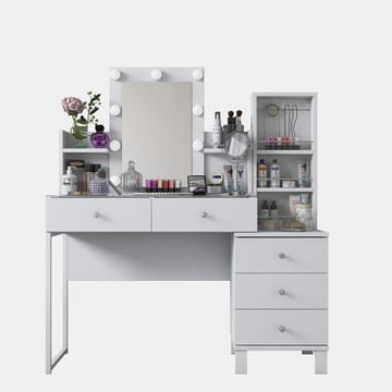 Sminkebord Wallxpert Hyla BJ153 (120 x 136,8 x 40 cm) Hvit - Hvit - Møbler - Bord - Sminkebord & toalettbord