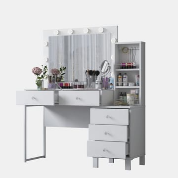 Sminkebord Wallxpert Isla-hylle BJ151 (120 x 141,8 x 40 cm) hvit - Hvit - Møbler - Bord - Sminkebord & toalettbord
