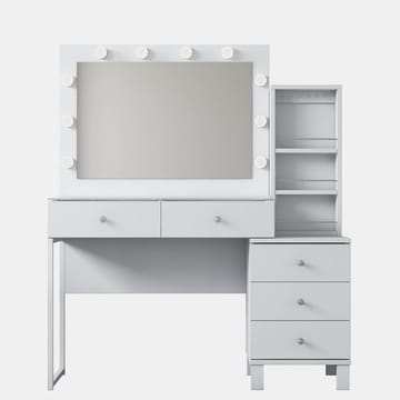 Sminkebord Wallxpert Isla-hylle BJ151 (120 x 141,8 x 40 cm) hvit - Hvit - Møbler - Bord - Sminkebord & toalettbord