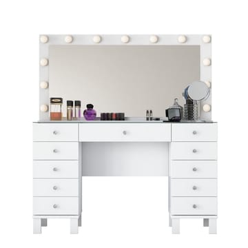 Sminkebord Wallxpert Nyra (120 x 73,6 x 40 cm) Hvit - Hvit - Møbler - Bord - Sminkebord & toalettbord