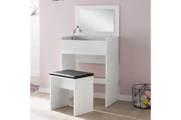 Sminkebord Wohnling Lagring for Osmetisk hvit med speilkrakk klassisk moderne - Møbler - Bord - Sminkebord & toalettbord