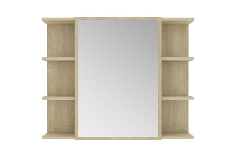 Speilskap til baderom sonoma eik 80x20,5x64 cm sponplate - Brun - Sminkebord & toalettbord