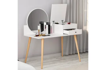 Straat Sminkebord 120x96 cm Hvit - Hanah Home - Møbler - Bord - Sminkebord & toalettbord