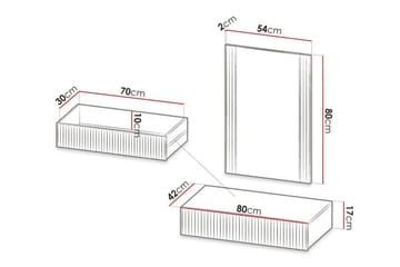 Strontian Sminkbord 80x42 cm Scandinavian Choice Black - Møbler - Bord - Sminkebord & toalettbord - Sminkebord med speil