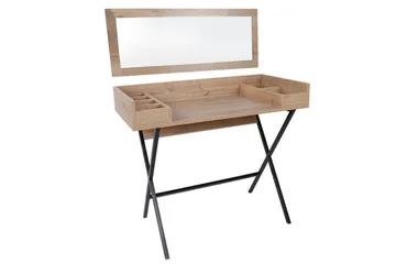 Timiza Sminkebord 100 cm - Valnøtt / Svart - Møbler - Bord - Sminkebord & toalettbord