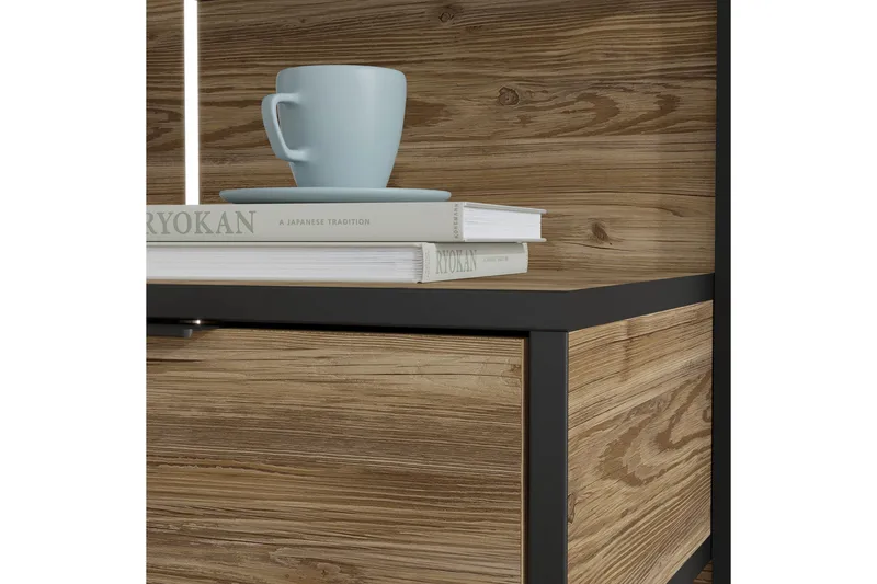 Vergina Sminkebord 110 cm - Brun/Svart - Møbler - Bord - Sminkebord & toalettbord