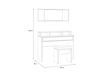 Vergina Sminkebord 110 cm - Brun/Svart - Møbler - Bord - Sminkebord & toalettbord