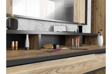 Vergina Sminkebord 110 cm - Brun/Svart - Møbler - Bord - Sminkebord & toalettbord