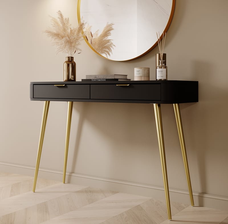 Walia Sminkebord 113 cm - Svart - Møbler - Bord - Sminkebord & toalettbord