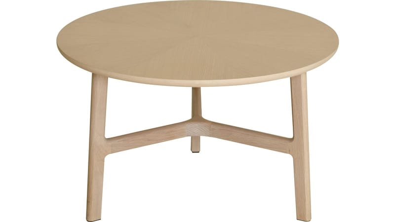 Sofabord Älvros 65 cm, Brunlakkert og hvitpigmentert eik