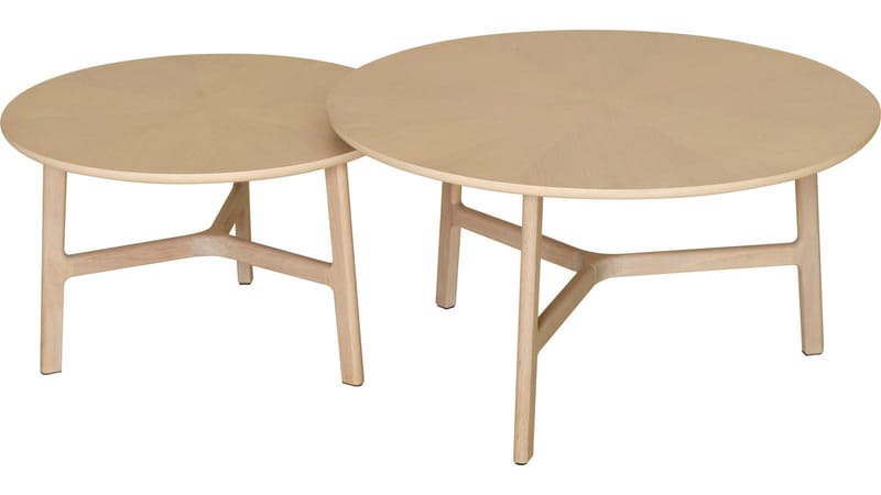 Sofabord Älvros 65 cm - Brunlakkert og hvitpigmentert eik - Møbler - Bord - Sofabord & salongbord