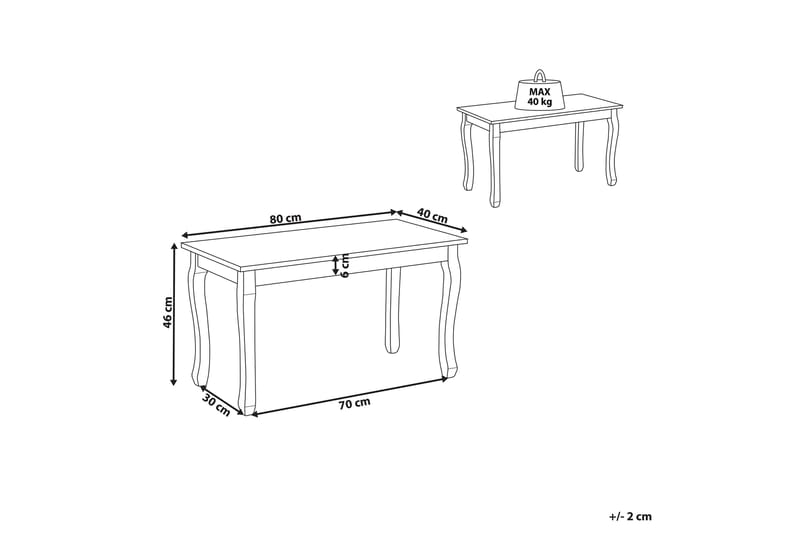 Abinav Sofabord - Hvit - Møbler - Bord - Sofabord & salongbord