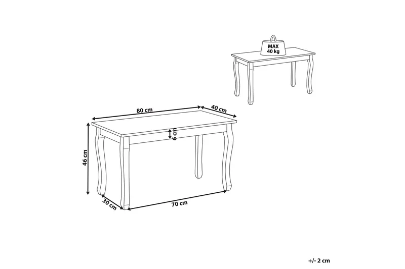 Abinav Sofabord - Hvit - Møbler - Bord - Sofabord & salongbord