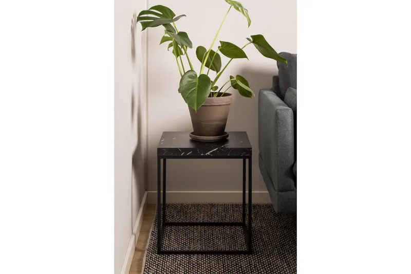 Adisan Sofabord 40x40 cm - Sort - Møbler - Bord - Sofabord & salongbord