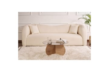 Sofabord Aeris 75 cm med Glassplate - Safireik / Fume - Møbler - Bord - Sofabord & salongbord