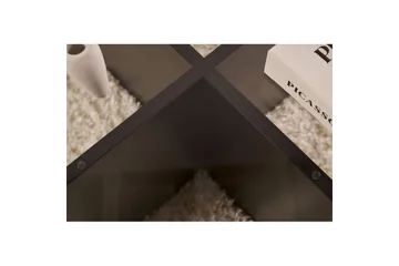 Sofabord Aeris 75 cm med Glassplate - Tre Svart / Røykfarget - Møbler - Bord - Sofabord & salongbord