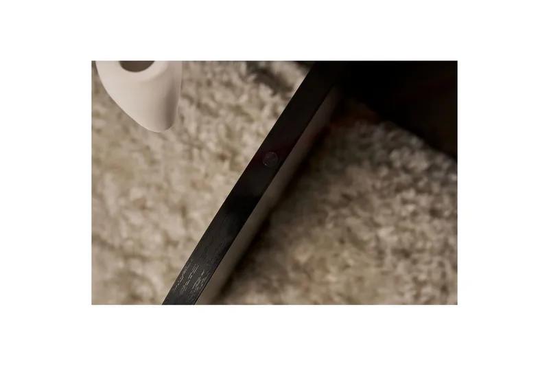 Sofabord Aeris 75 cm med Glassplate - Tre Svart / Transparent - Møbler - Bord - Sofabord & salongbord