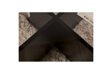 Sofabord Aeris 75 cm med Glassplate - Tre Svart / Transparent - Møbler - Bord - Sofabord & salongbord