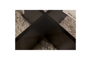 Sofabord Aeris 75 cm med Glassplate - Tre Svart / Transparent - Møbler - Bord - Sofabord & salongbord