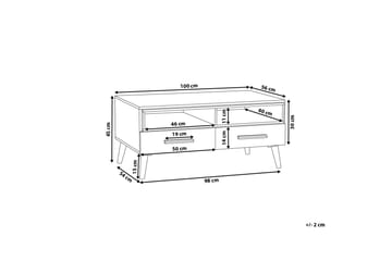 Alloa Sofabord 100 cm - Tre / Natur - Møbler - Bord - Sofabord & salongbord