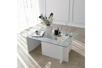 Almasi Sofabord 105x40x105 cm - Hvit - Møbler - Bord - Sofabord & salongbord