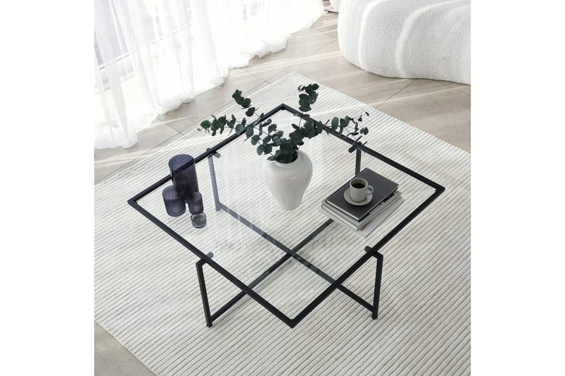 Alskaliden Sofabord 85x35x85 cm - Svart - Møbler - Bord - Sofabord & salongbord