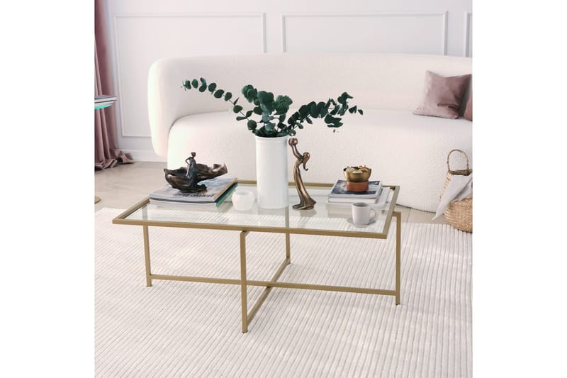 Alskaliden Sofabord 94x35x94 cm - Guld - Møbler - Bord - Sofabord & salongbord