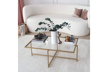 Alskaliden Sofabord 94x35x94 cm - Guld - Møbler - Bord - Sofabord & salongbord