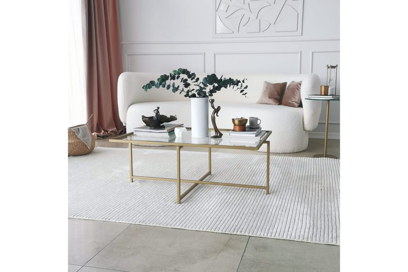 Alskaliden Sofabord 94x35x94 cm - Guld - Møbler - Bord - Sofabord & salongbord