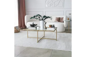 Alskaliden Sofabord 94x35x94 cm - Guld - Møbler - Bord - Sofabord & salongbord