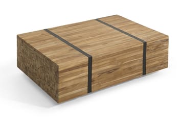 Amlin Sofabord 110 cm på Hjul - Brun/Svart - Møbler - Bord - Sofabord & salongbord