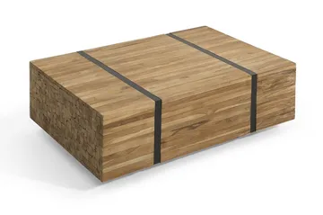 Amlin Sofabord 110 cm på Hjul - Brun/Svart - Møbler - Bord - Sofabord & salongbord