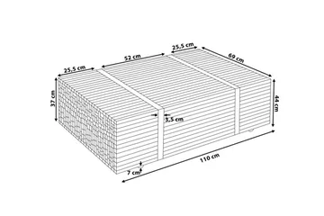 Amlin Sofabord 110 cm på Hjul - Brun/Svart - Møbler - Bord - Sofabord & salongbord