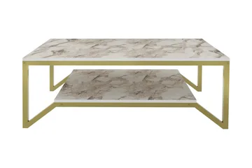 Andifli Sofabord 60x45,8x120 cm - Gull/Hvit - Møbler - Bord - Sofabord & salongbord