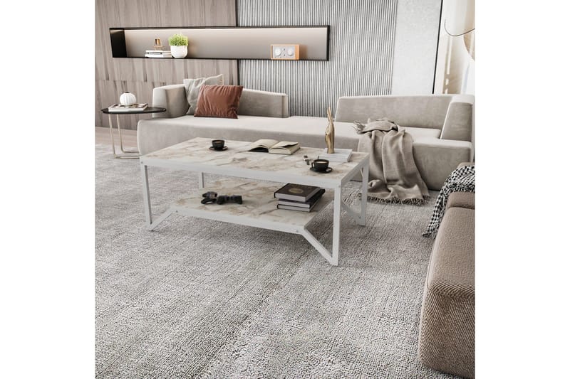 Andifli Sofabord 60x45,8x120 cm - Hvit - Møbler - Bord - Sofabord & salongbord