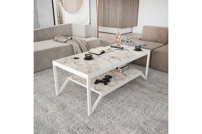 Andifli Sofabord 60x45,8x120 cm - Hvit - Møbler - Bord - Sofabord & salongbord