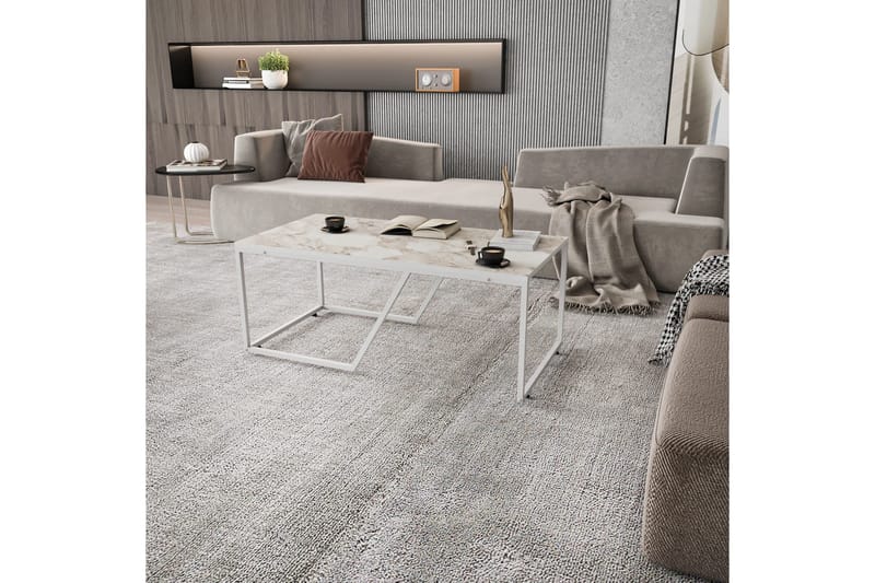 Andifli Sofabord 60x48x120 cm - Hvit - Møbler - Bord - Sofabord & salongbord