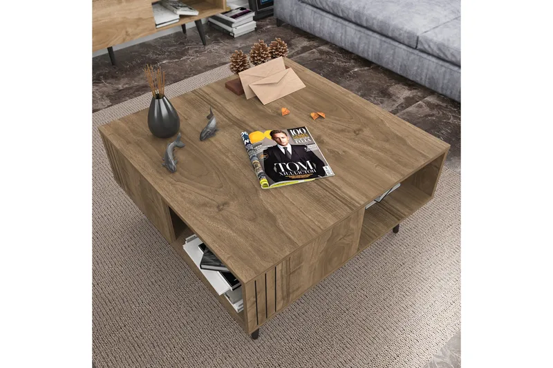 Andifli Sofabord 89,6x46,5x89,6 cm - Brun - Møbler - Bord - Sofabord & salongbord