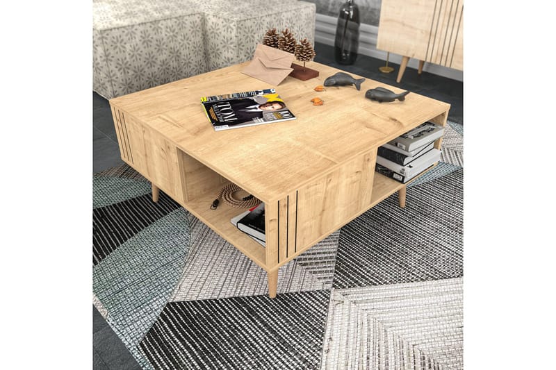 Andifli Sofabord 89,6x46,5x89,6 cm - Eik - Møbler - Bord - Sofabord & salongbord