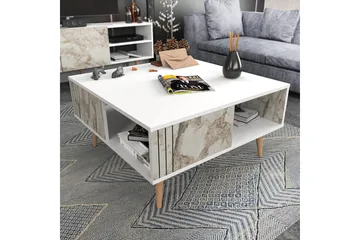 Andifli Sofabord 89,6x46,5x89,6 cm - Hvit - Møbler - Bord - Sofabord & salongbord